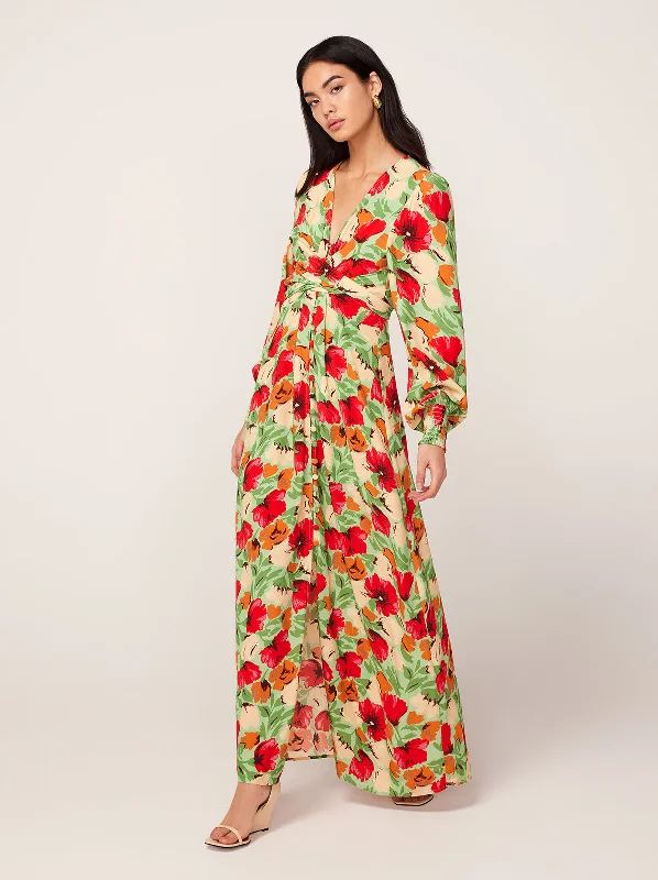 Women's Trendy Garments Aurora Green Garden Floral Maxi Dress