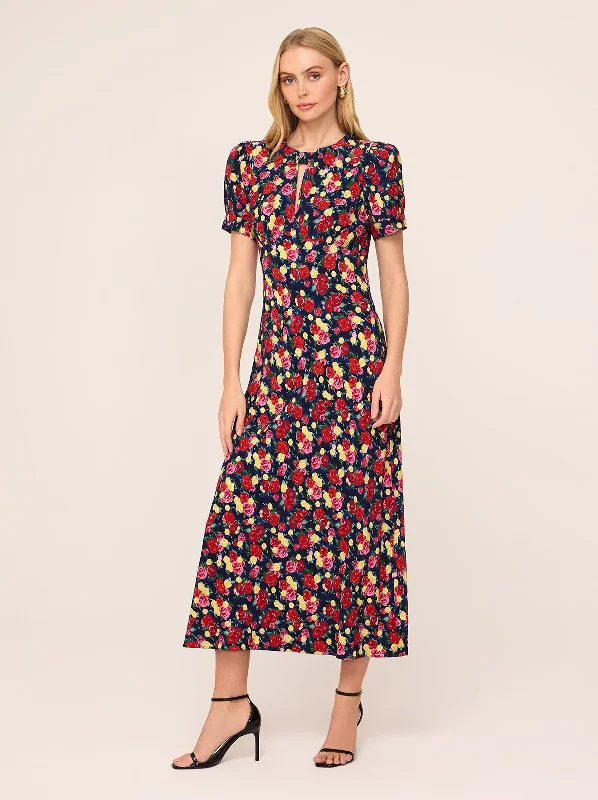 Women's Timeless Attire Gwendolyn Painted Floral Print Dress