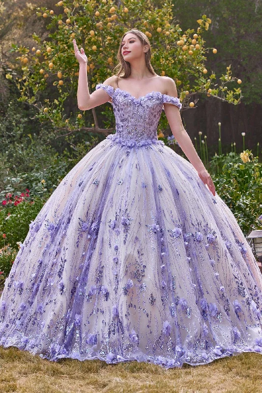 Women's Formal Event Attire Princess Dress Off Shoulder Quinceanera Dress Ball Gown Party Dress with Appliques