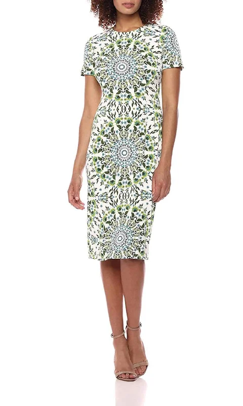 Timeless Women's Apparel London Times - Floral Mandala Print Midi Dress T2918MSC