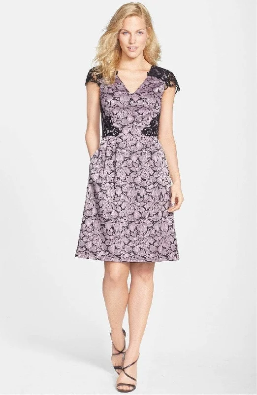 Women's Resort Garments Adrianna Papell - 15238790SC Floral Jacquard and Lace Dress