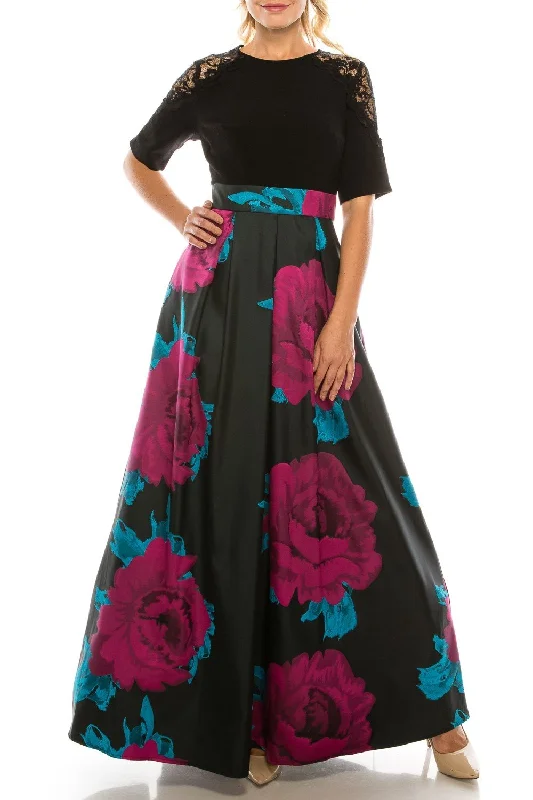 Trendy Athleisure Clothing For Women Ignite Evenings - Lace and Floral Print A-line Gown IG3874SC