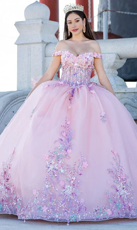 Modern Women's Attire Blush Quinceanera Ball Gown Princess Dress Floor Length Sleeveless Off Shoulder with Appliques