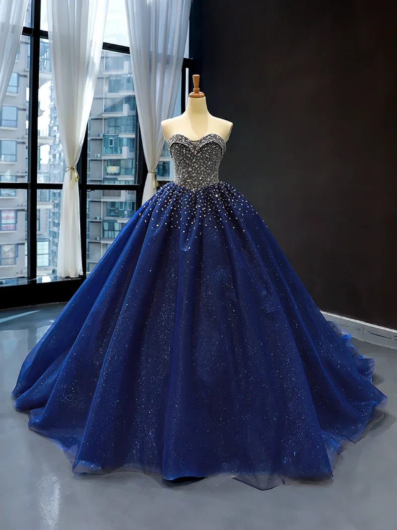 Women's Stylish Outdoor Outfit Princess Dress Sequined Quinceanera Dresses Ball Gown Dresses