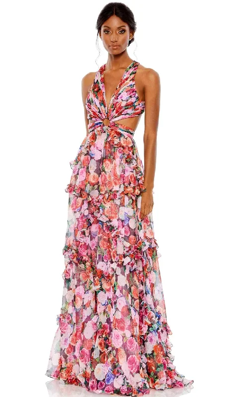 Affordable Women's Clothes Mac Duggal 68076 - Floral A-line Gown