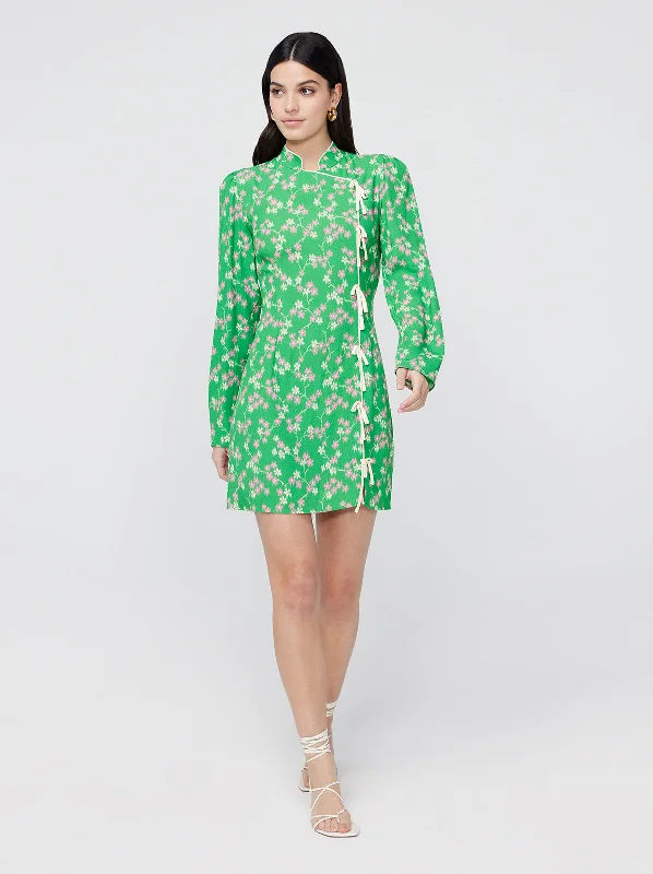 Women's Transitional Apparel Allegra Green Floral Mini Dress