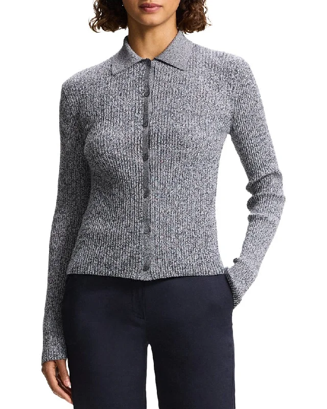 Women's Stylish Professional Apparel Theory Marl Rib Cardigan