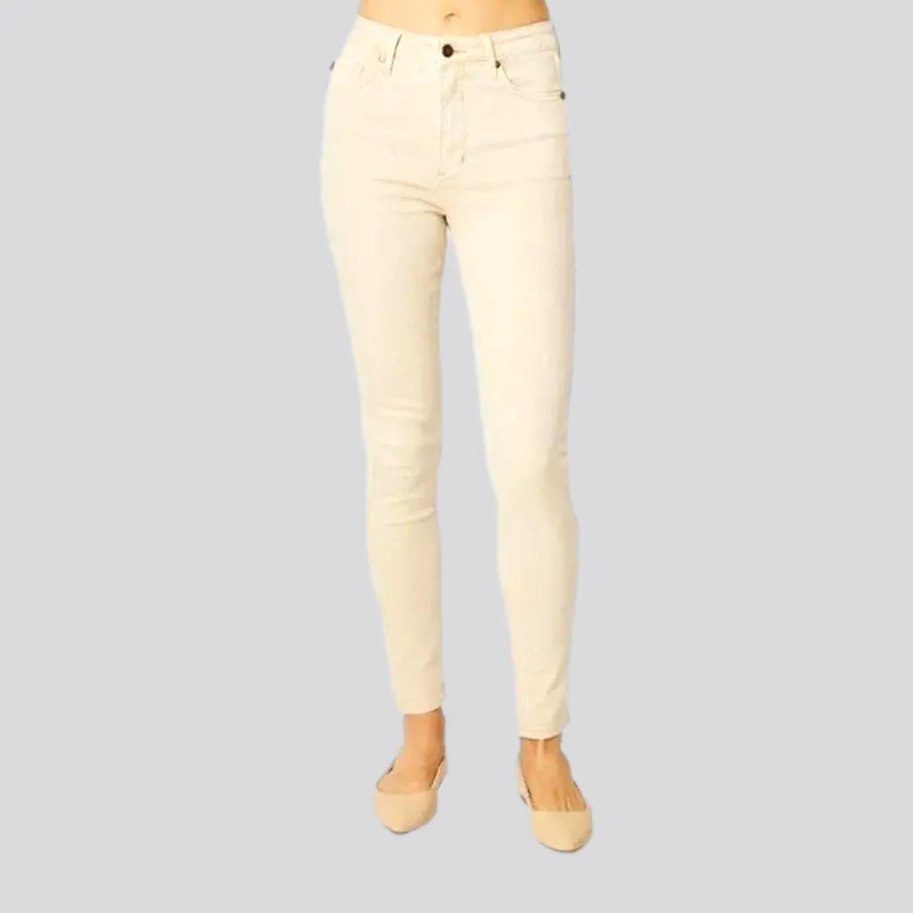 Casual Chic Clothing For Women Color skinny jeans
 for women