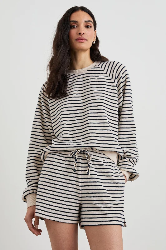 Best Boutiques Online THERON SWEATSHIRT - SAILOR STRIPE TERRY TOWEL