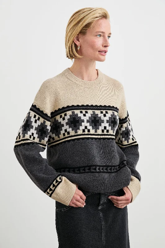 Outlet Clothing EMMA SWEATER - HEATHER FAIR ISLE