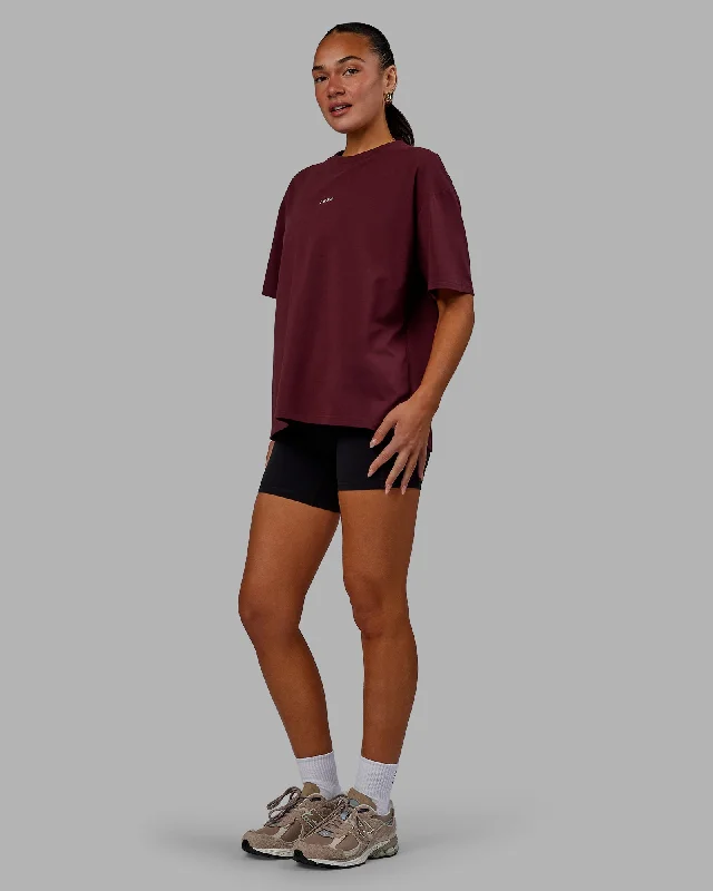 Classic Women's Apparel Go-To FLXCotton Oversized Tee - Dark Cherry