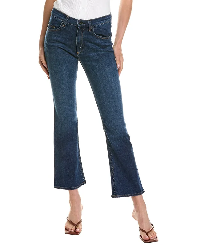 Women's Stylish Vacation Attire ASKK NY High-Rise Dark Vintage Crop Bootcut Jean