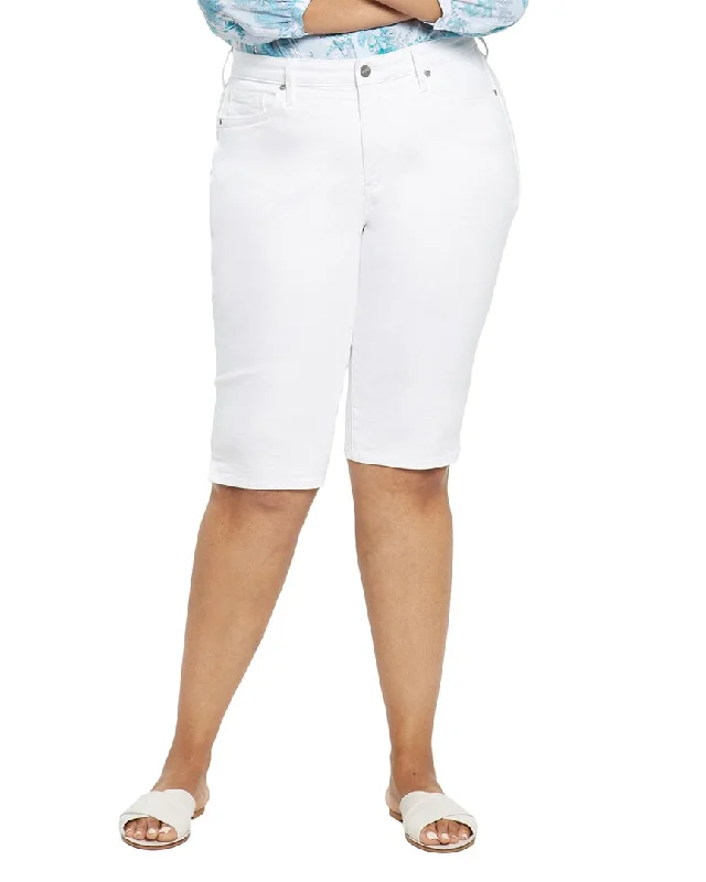 Women's Occasion Wear Clothes NYDJ Plus Bike Capri Optic White Jean