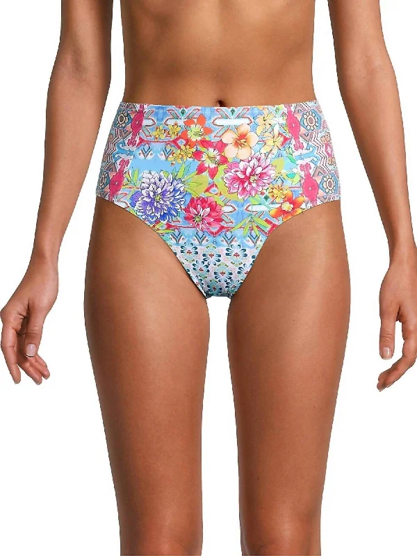 Women's Clothes Pearce High Waist Bikini Bottom In Multi