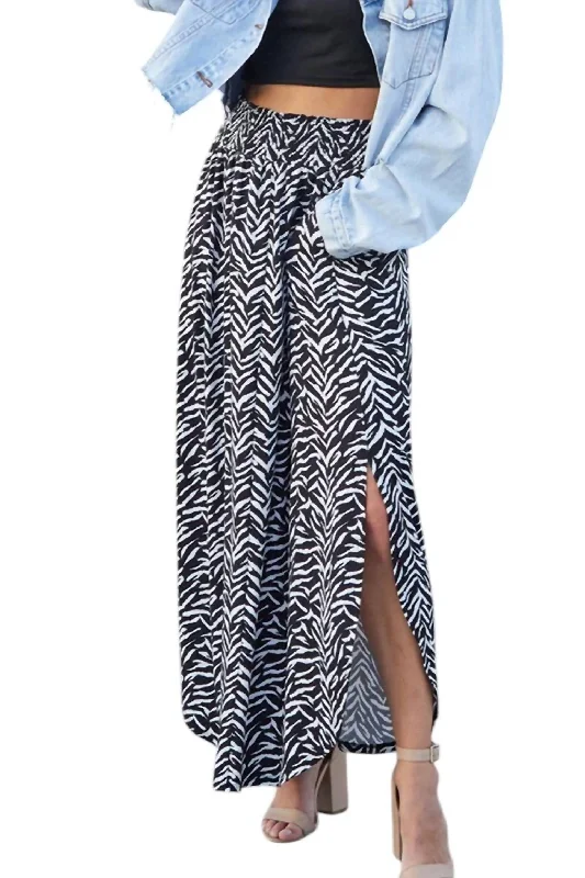 Women's Stylish Professional Apparel Ready For Anything Maxi Skirt In Zebra