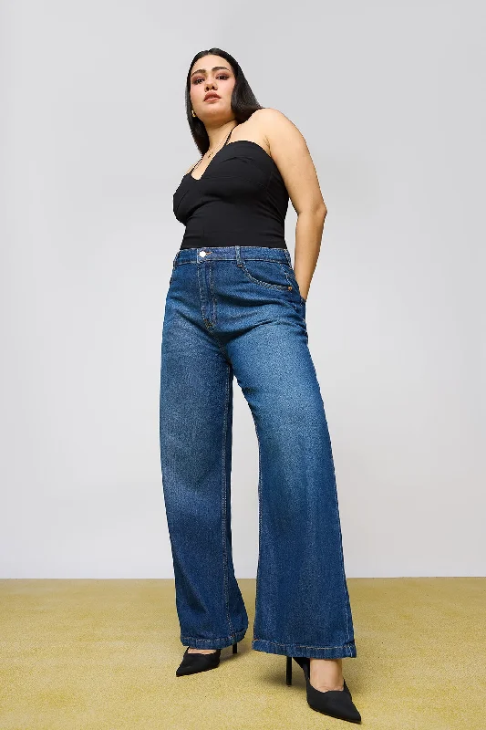 Exclusive Online Sale Pacific Blue Curve Wide Leg Jeans