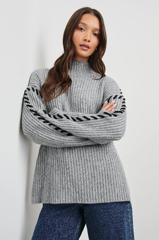 Clothes Woman LIAM SWEATER - HEATHER GREY