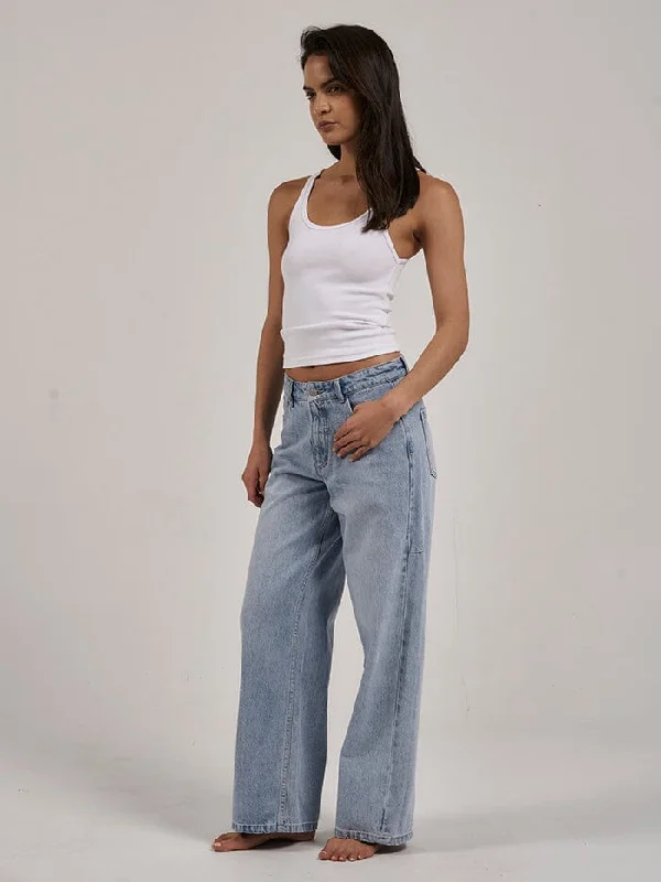 Affordable Online Boutique Billie Low Baggie Jean - Ash Blue