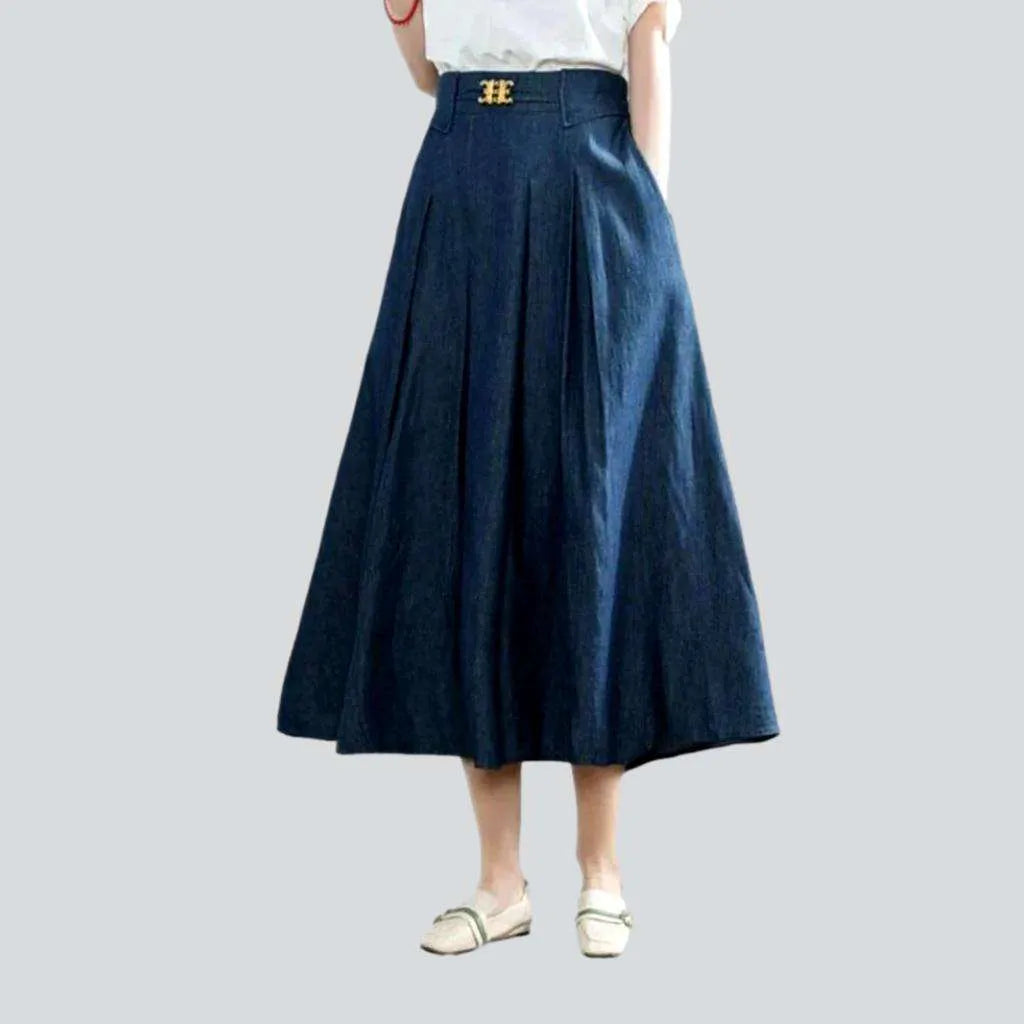 Timeless Women's Garments Long classic denim skirt
 for ladies