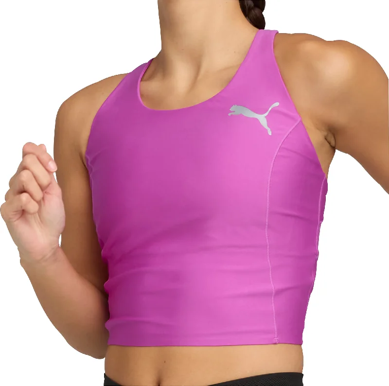 Women's Elegant Garments Puma Raceday UltraForm Womens Running Crop Top - Purple