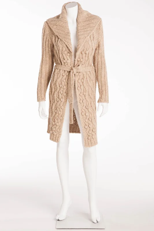 Clearance Sale Online Blumarine - Beige Knit Cashmere Sleeve Sweater - IT 40