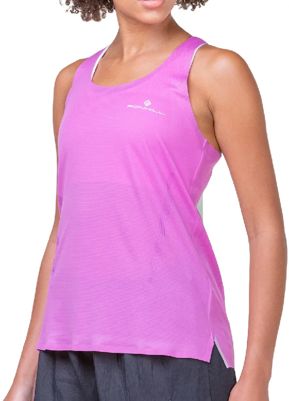 Women's Vintage Attire Ronhill Tech Race Womens Running Vest Tank Top - Pink