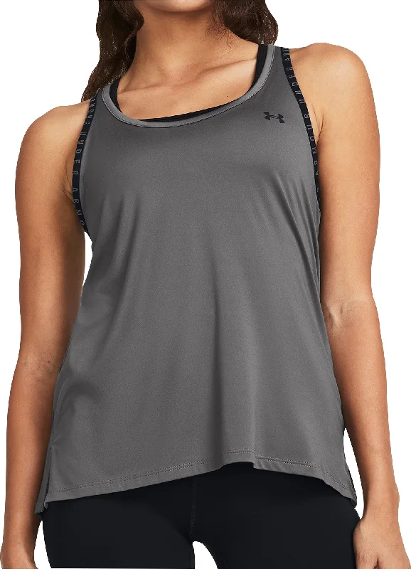 Women's Outerwear Garments Under Armour Knockout Womens Running Vest Tank Top - Grey