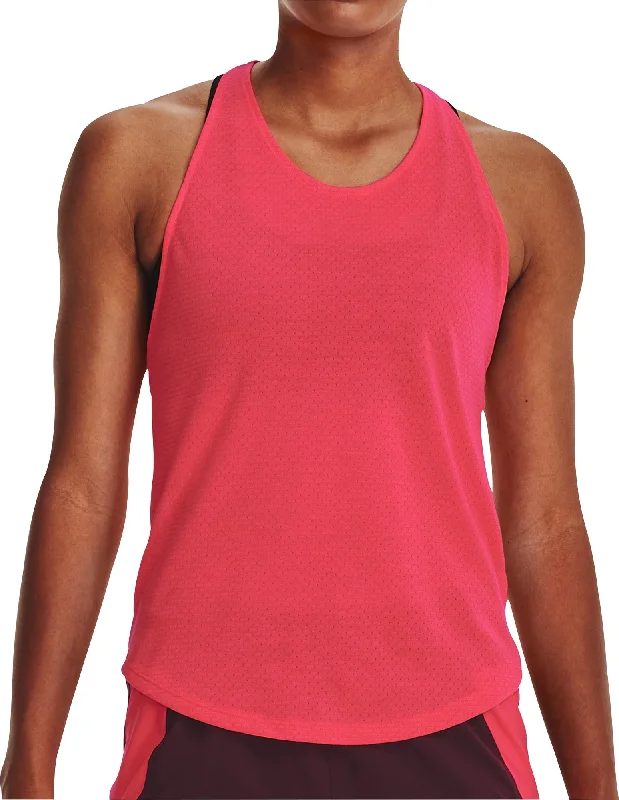 Comfortable Garments For Women Under Armour Streaker Womens Running Vest Tank Top - Pink