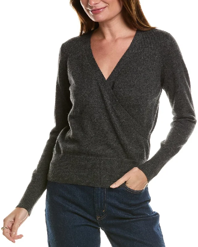 Summer Sale Forte Cashmere Rib Surplice Cashmere Pullover