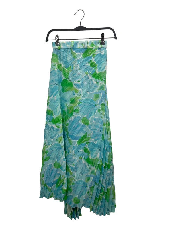 Elegant Clothing For Women BALENCIAGA/Skirt/32/Floral Pattern/Polyester/BLU/