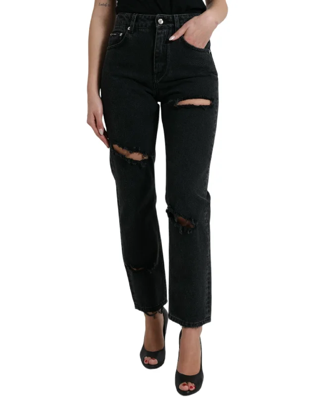 Women's Romantic Outfit Dolce & Gabbana Elegant High-Waist  Stretch Women's Jeans