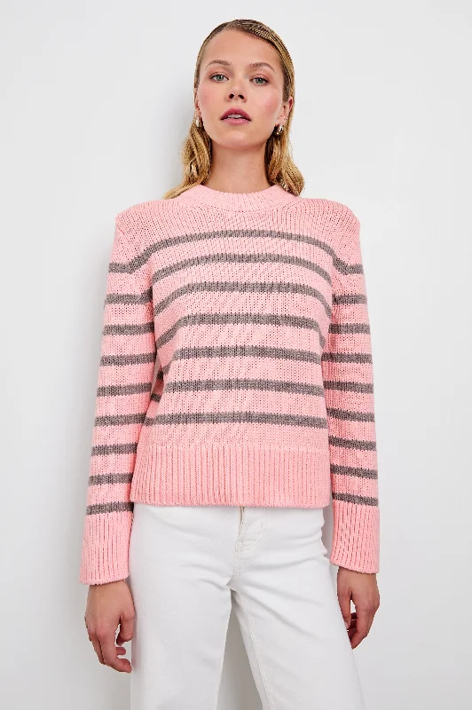 Stylish And Comfortable Clothing For Women ALISE SWEATER - PINK HEATHER STRIPE