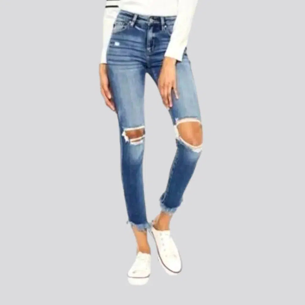 Women's Everyday Attire Skinny women's raw-hem jeans