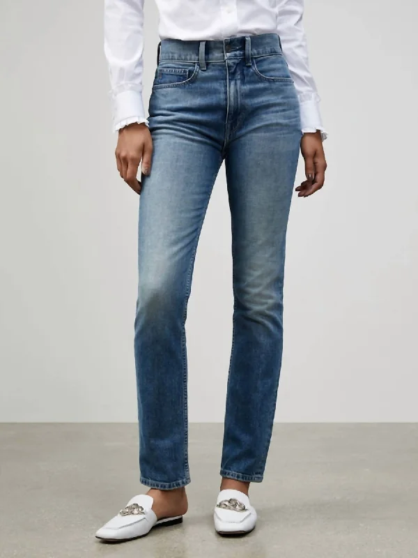 Women's Vintage Attire High Rise Straight Ankle Reeve Ital. Heritage Jean In Faded Skyline