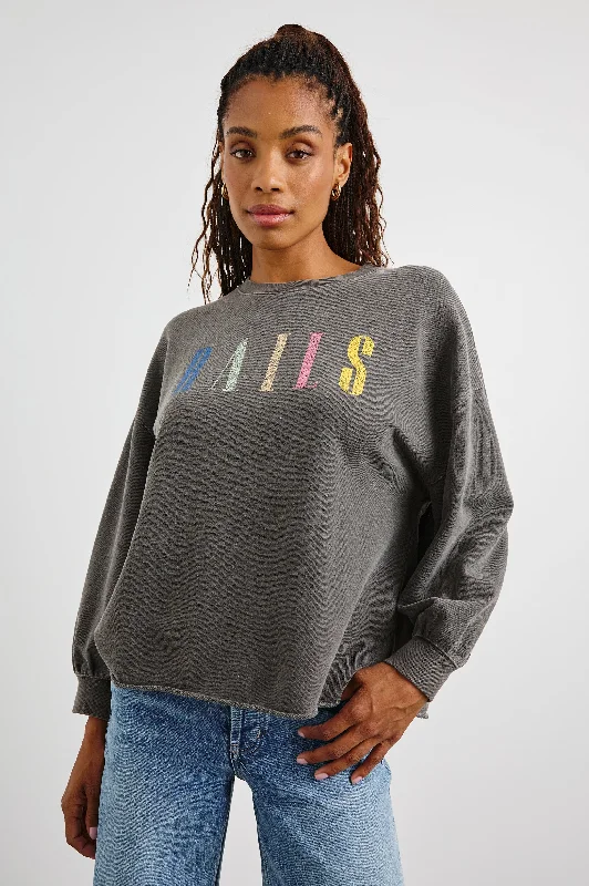 Women's Clothing Sale RAILS SIGNATURE SWEATSHIRT - VINTAGE BLACK