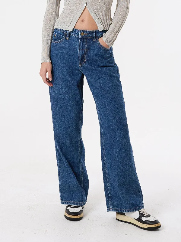 Online Boutique Clothing Billie Low Loose Jean - Rinsed Blues