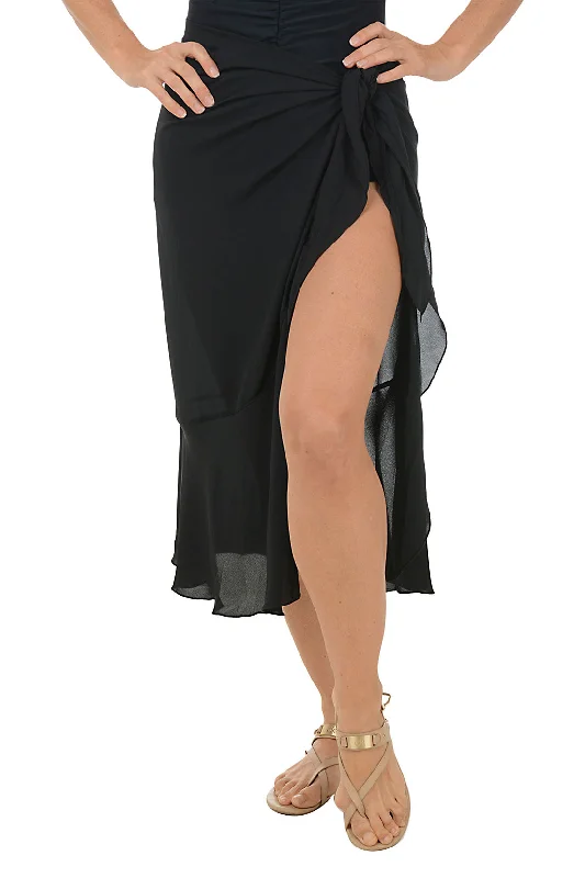 Chic Casual Wardrobe Essentials Georgette Ruffled Sarong