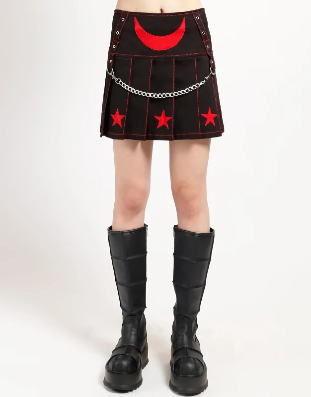 Casual Attire For Women I AM A STAR PLEATED SKIRT RED