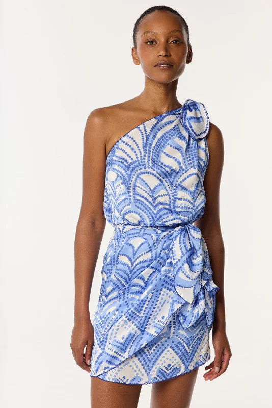 Women's Evening Garments Mini Dress Celie - Blue Himba