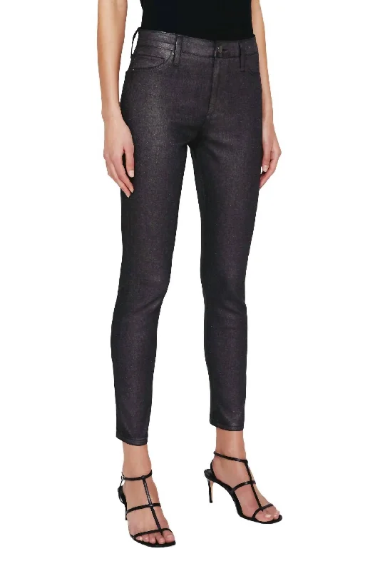 Women's Resort Attire Farrah Coated Skinny Ankle Jean In Luminous Grey