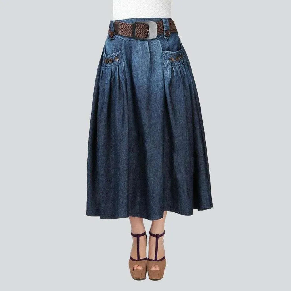 Women's Activewear Outfit Summer flare long jeans skirt