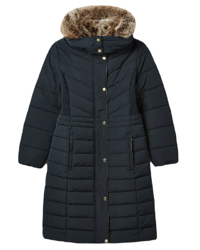 Clothing For Women Joules Cherington Showerproof Longline Padded Coat