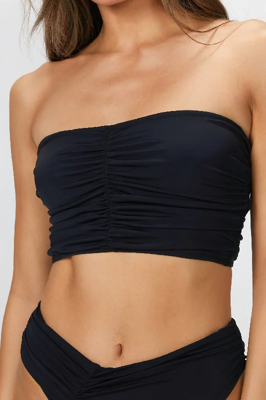 Affordable Women's Garments Solid Delrey Bikini Top In Black