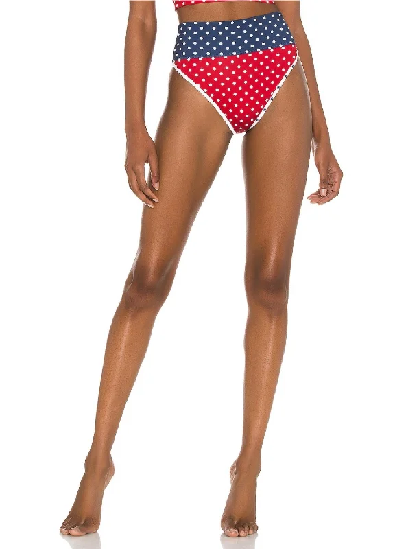 Women's Elegant Garments Emmy Bottom In Patriotic Polka Dot