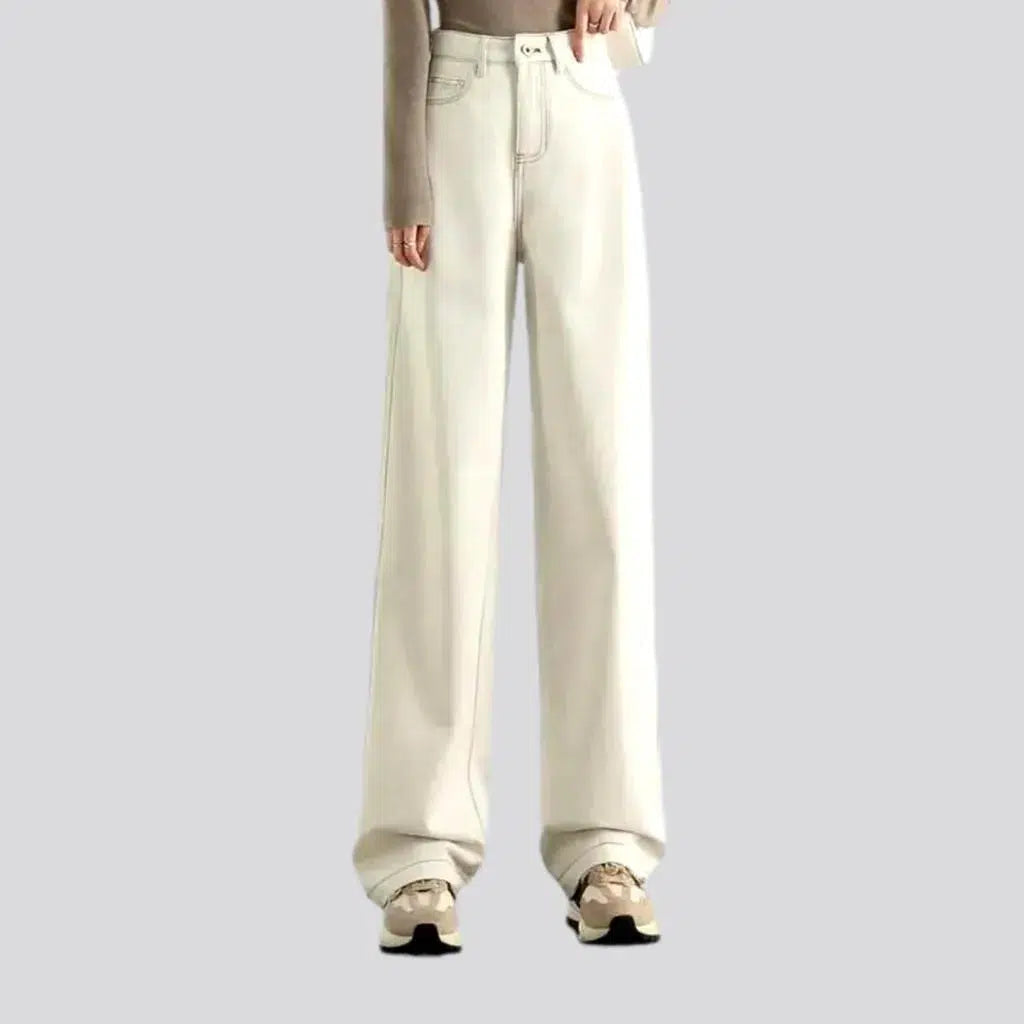 Women's Party Outfit Monochrome women's white jeans