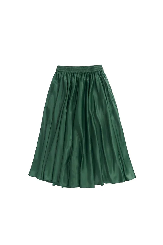 Online Boutique Clothing Women's Capri Midi Skirt In Fir Fir