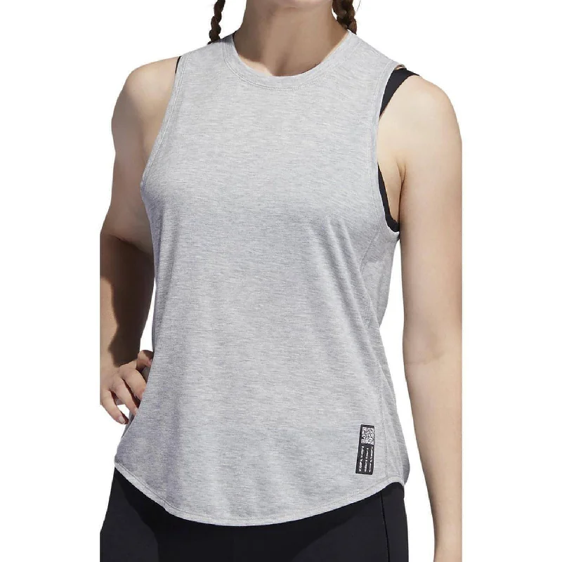 Stylish Women's Garments adidas Adapt To Chaos Womens Running Vest Tank Top - Grey