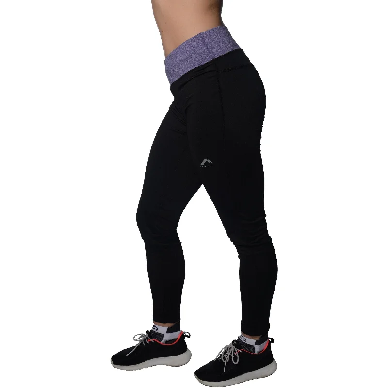 Workwear Fashion for Women More Mile Marl Womens Training Tights - Black