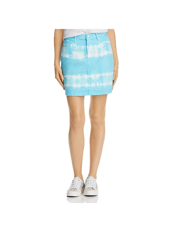 Casual Fashion Trends for Women Womens Tie-Dye Short Denim Skirt