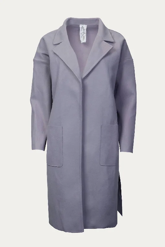 Luxury Women's Fashion All Along Open-Front Coat In Lavender